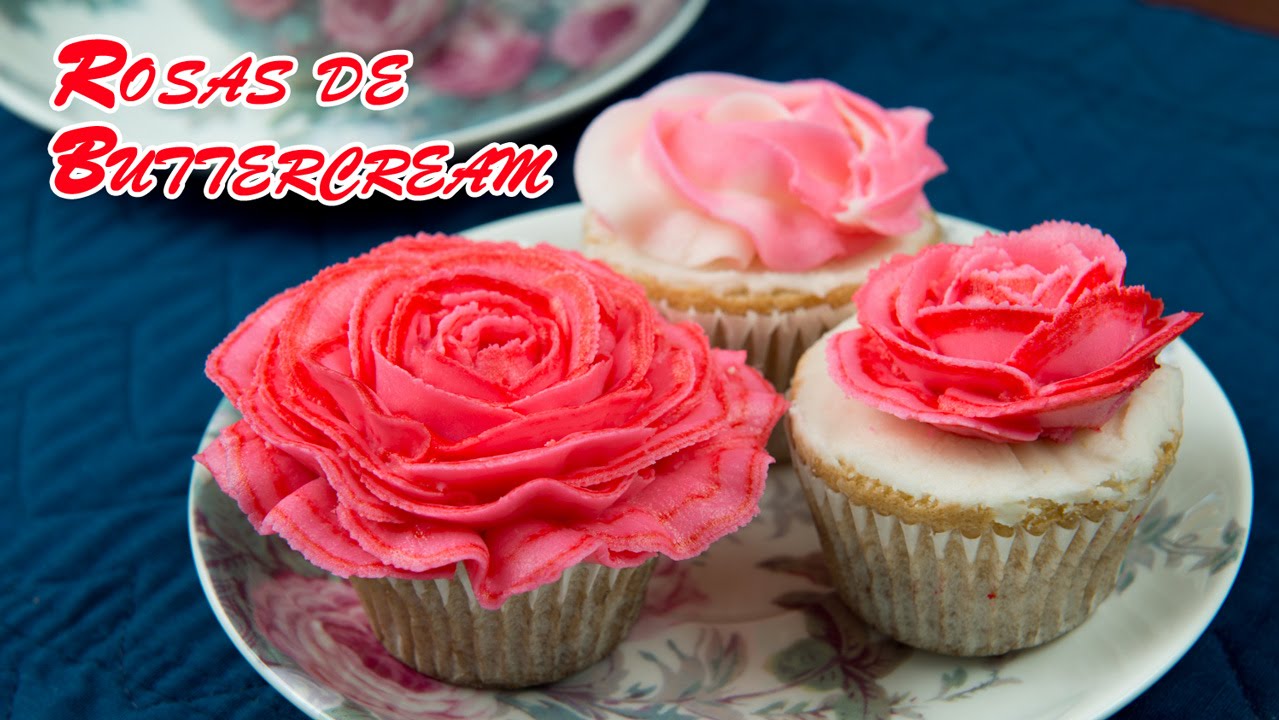 Rosas de Buttercream para Decorar Tartas y Pasteles