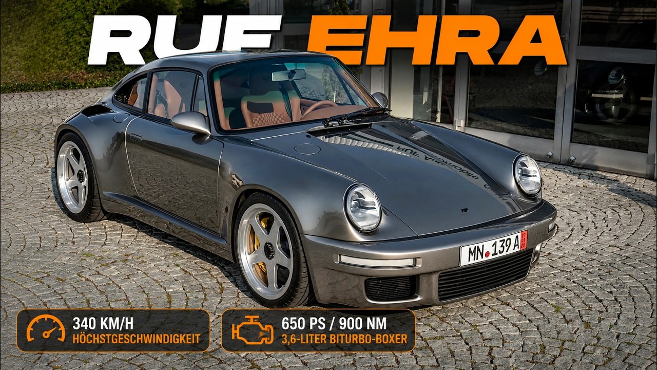 RUF Ehra: 340 km/h Carbon-Sportler mit 650 PS / 900 Nm & Biturbo-Boxer