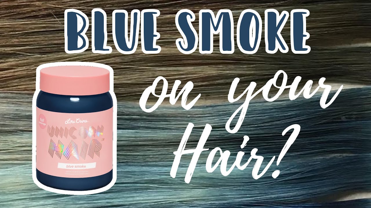 Lime Crime BLUE SMOKE | All Hair Level Swatches