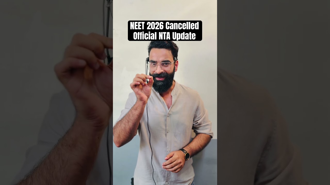 NEET 2026 Cancelled! Official NTA update | Wassim Bhat sir