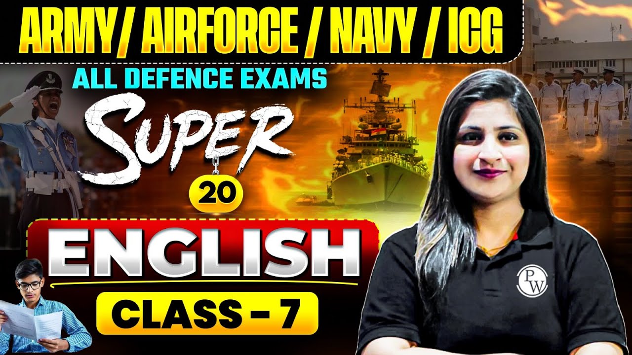 English | Army, Airforce, Navy, ICG | Super 20 Class For All Defence Exams | Day - 7