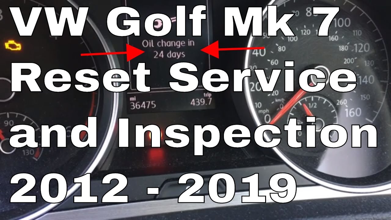 Сброс сервисного обслуживания VW Golf MK7, сброс масла и инспекции, сброс сервисного индикатора M...