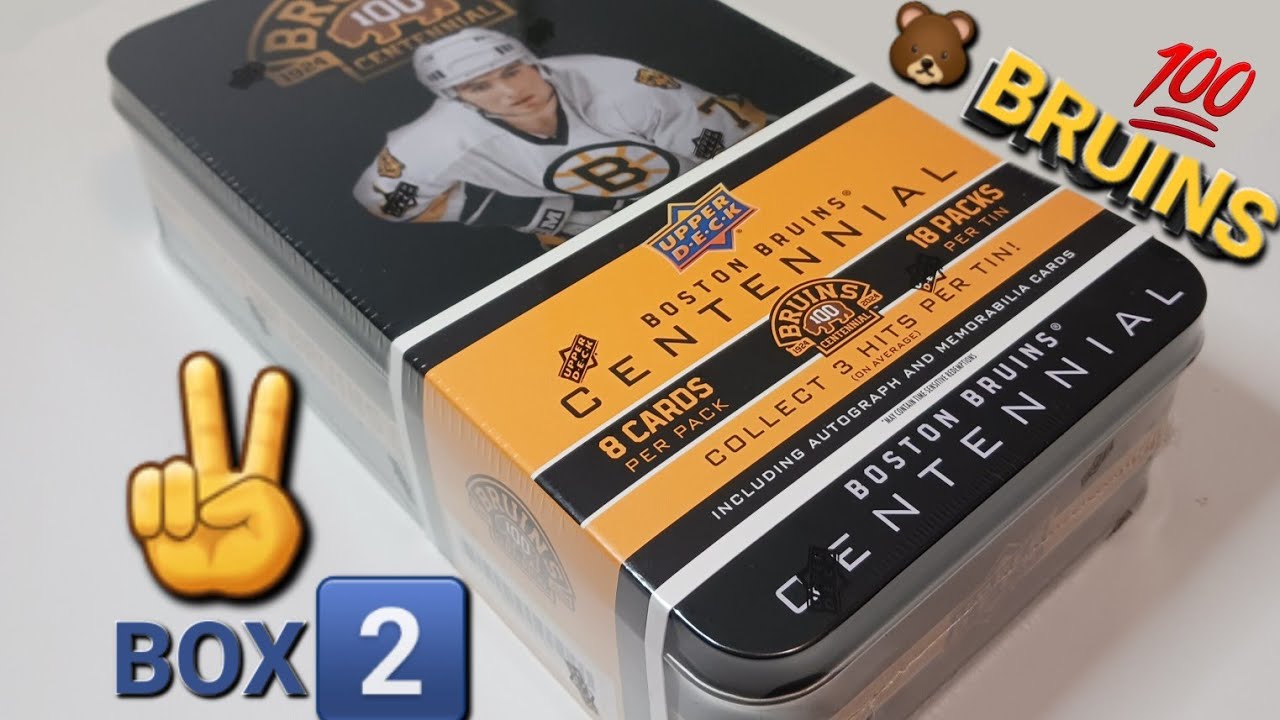 🏒 HOFer JERSEY #'d PARALLEL HIT! 💥 UPPER DECK BOSTON BRUINS 💯 CENTENNIAL EDITION TIN BOX BREAK (2nd)