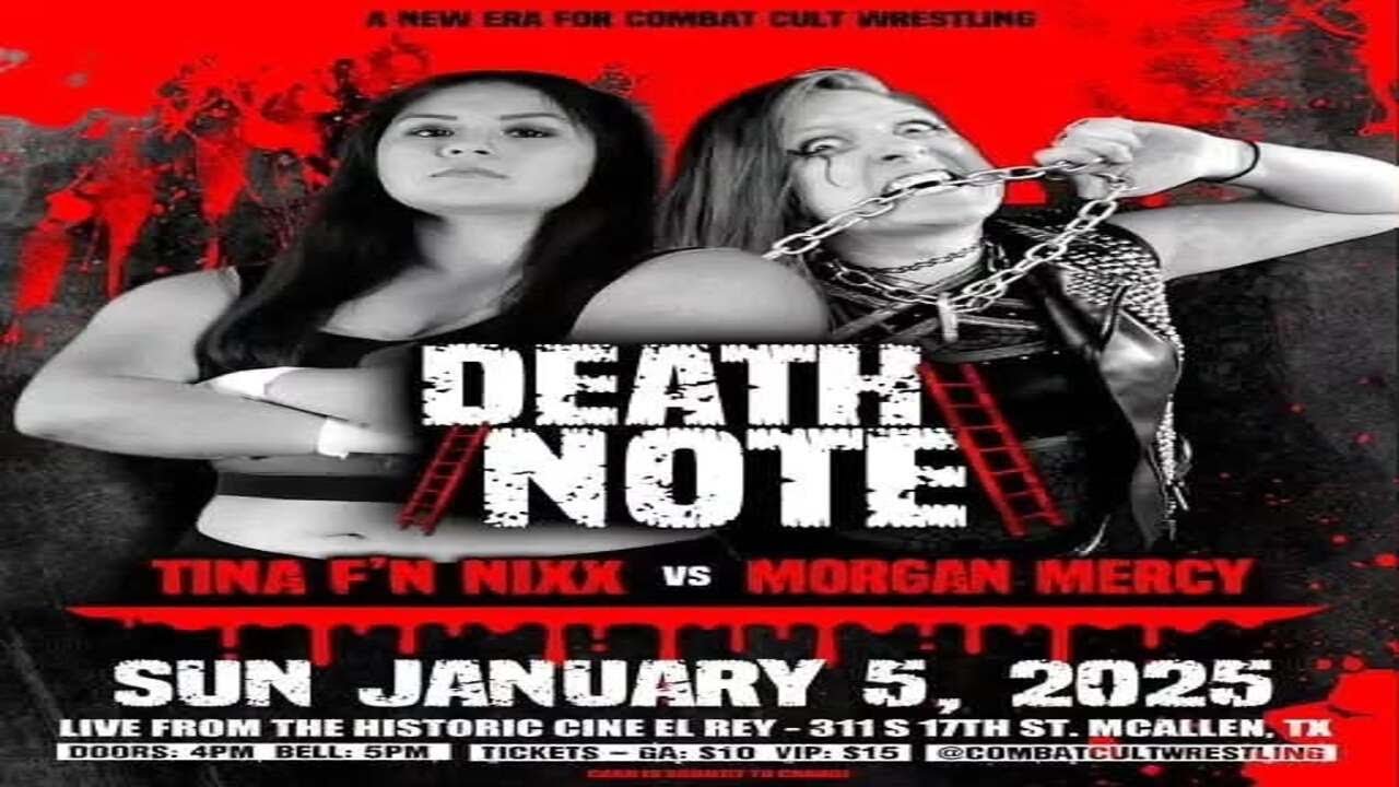 Combat Cult Death Note Tina F'N Nixx vs Morgan Mercy (Jan. 5, 2025)
