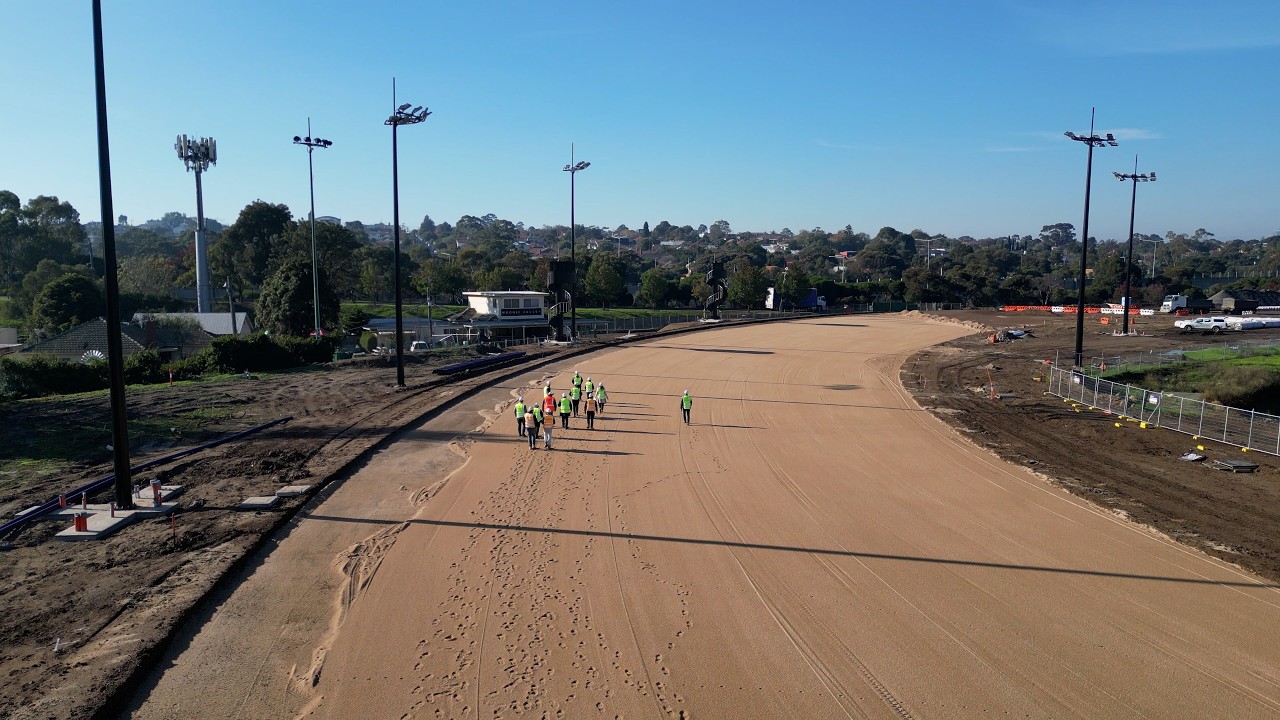 Inside the Moonee Valley Redevelopment Track Walk