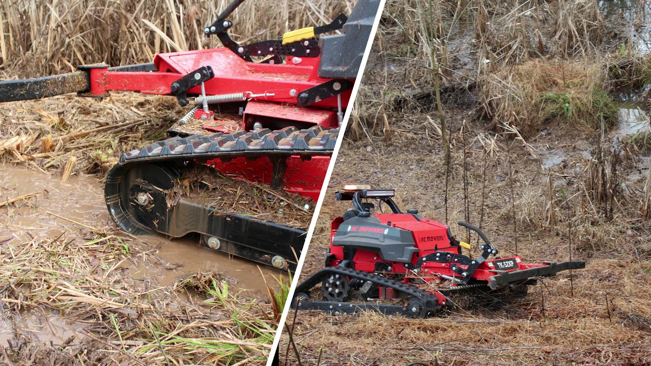RC Tracked Slope Mowers in Action - Fully Remote Controlled, Robotic Slope Mower