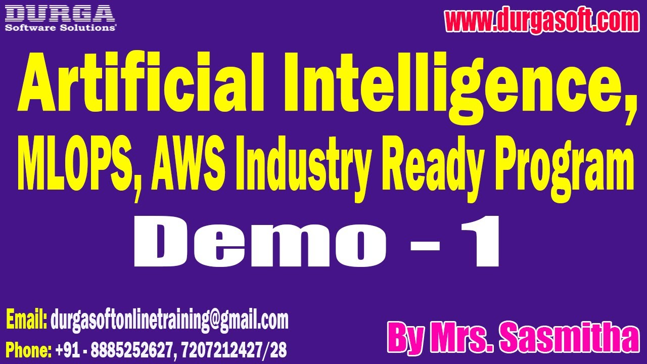 Artificial Intelligence tutorials || Demo - 1 || by Mrs. Sasmitha On 06-11-2023 @9PM IST