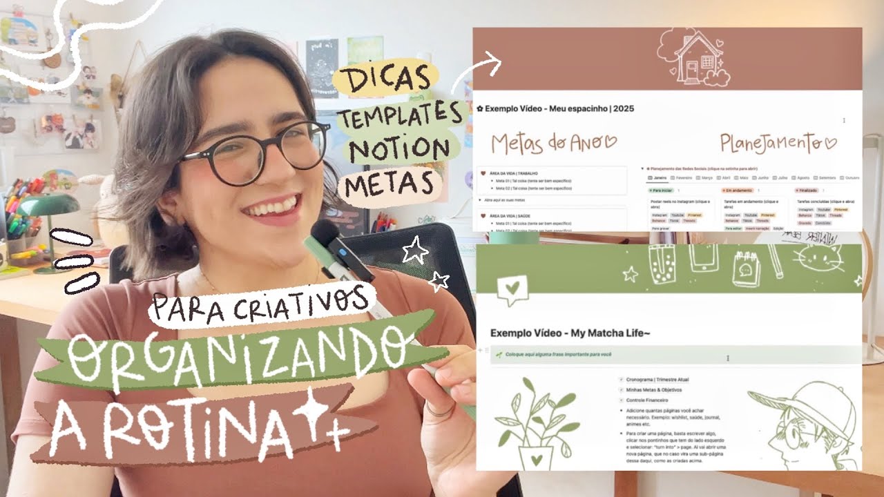 ✏️💻 dicas para organizar a sua rotina e desenvolver os seus projetos e metas! 🤎🍵 + templates Notion