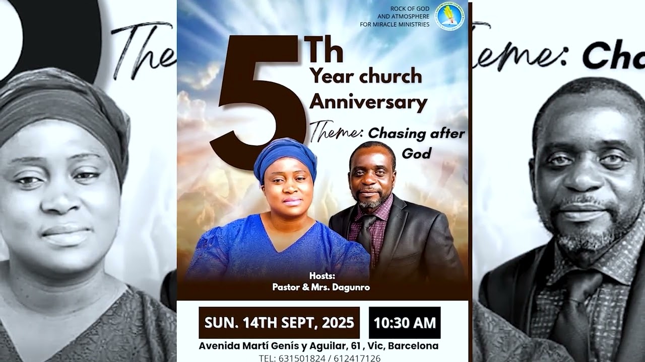 ROCK OF GOD AND ATMOSPHERE FOR MIRACLE MINISTRIES 5TH YEAR CHURCH ANNIVERSARY 2025