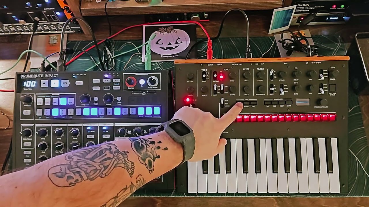 Midi Sync | Korg Monologue & Arturia Drumbrute Impact | Walkthrough Guide | Instructional Video
