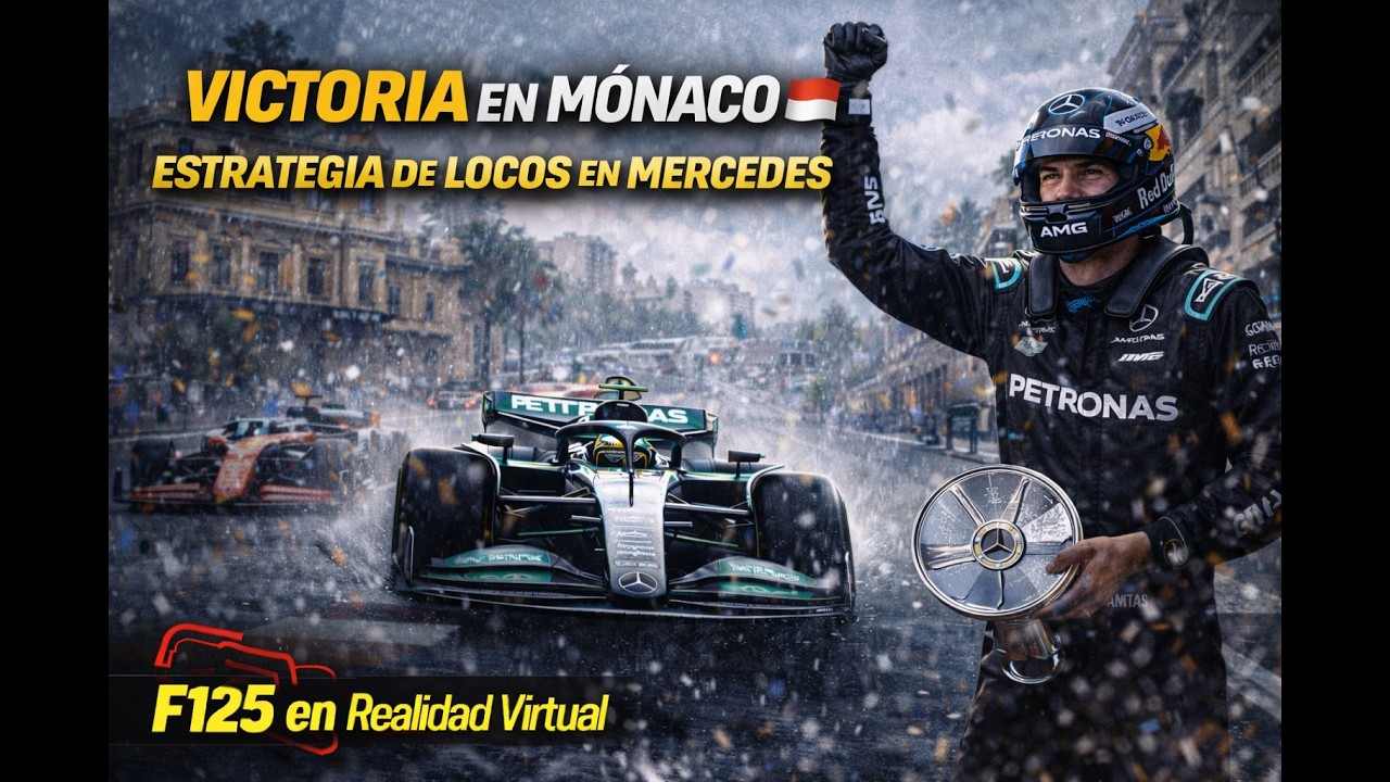 VICTORIA EN MÓNACO 🇲🇨 | Estrategia BRUTAL bajo la lluvia | F125 en Realidad Virtual POV