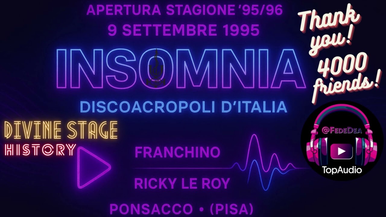 INSOMNIA APERTURA 1995! [INEDITO] Ricky Le Roy & Franchino [9 Settembre 1995] (TopAudio!)