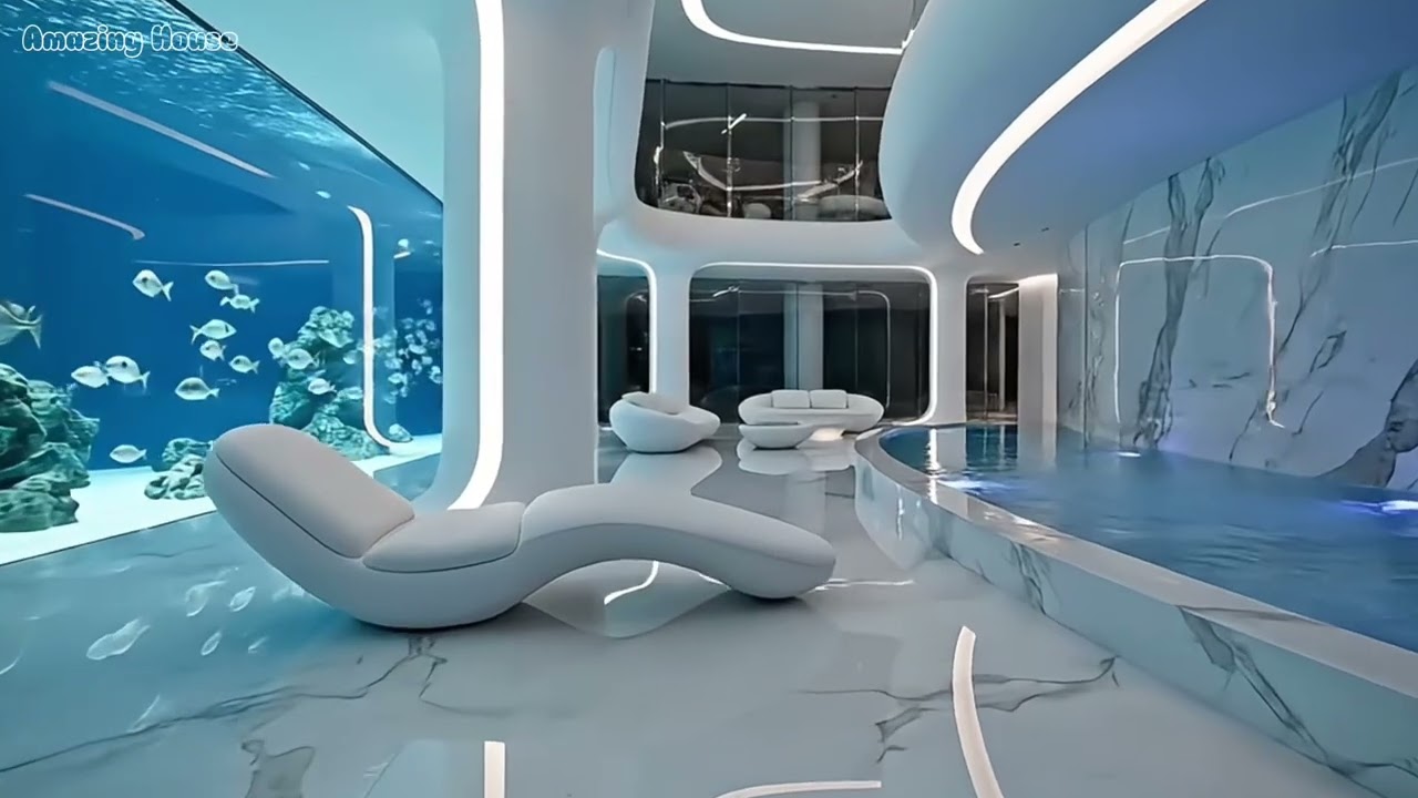 Inside an Ultra-Modern Futuristic White Mega Mansion | Luxury Resort-Style Architecture Tour