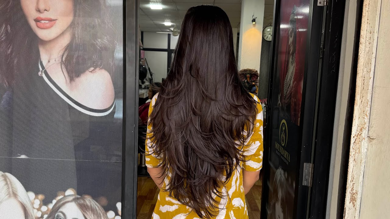 Indian woman long & trending haircut #trending #longhair #haircut #live #youtubelive #youtuber #new