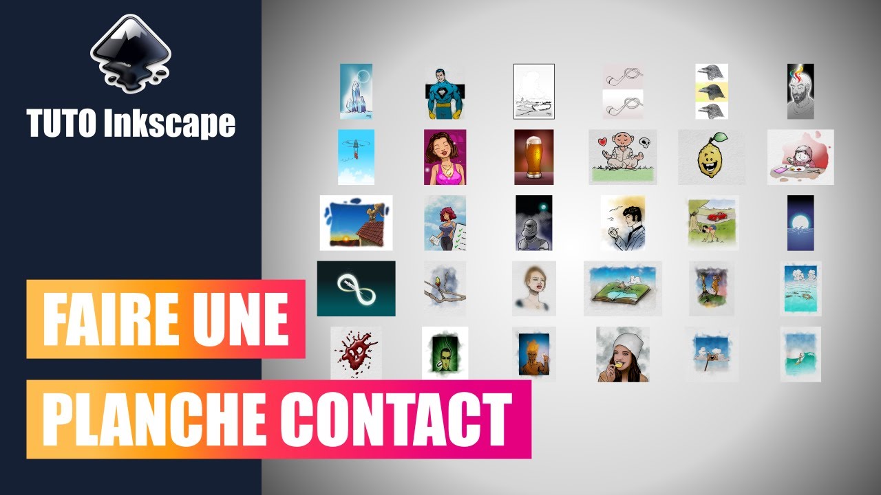 Tuto inkscape : Faire une planche contact (Q/R - débutant)