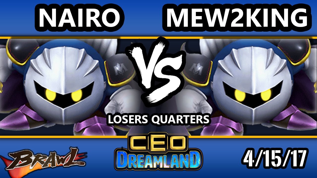 CEO Dreamland 2017 Brawl - NRG | Nairo (Meta Knight) Vs. FOX MVG | Mew2king (Meta Knight) SSBB LQ