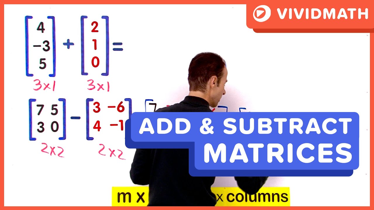 Add and Subtract Matrices - VividMath.com