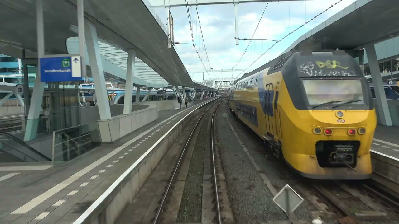 Cab ride train; Deventer GE-Tilburg Industrieterrein (via Betuweroute) (20240708; speed 5x)