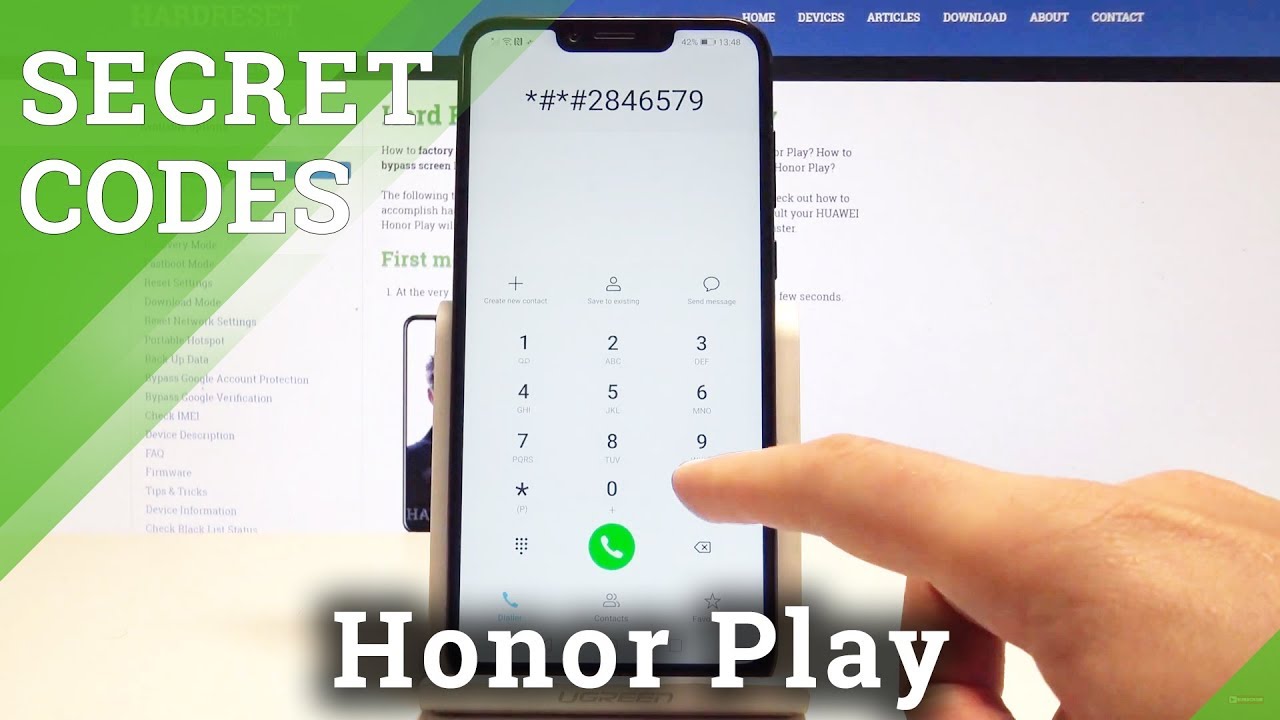 КОДЫ Honor Play - Секретное меню / Скрытый режим / Трюки EMUI