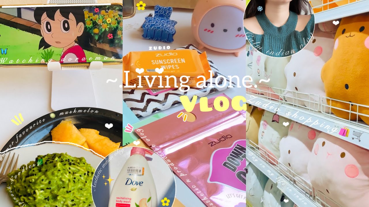 Day in my life❄️🎀| aesthetic vlog indian|introvert girl vlog |living alone in india |Zudio n more