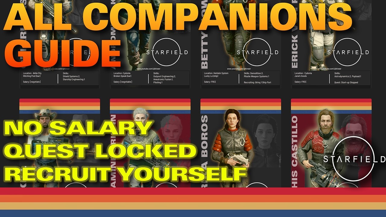 Starfield -  Ultimate Companion Guide - Unlock 'em All - NG+ and New Players