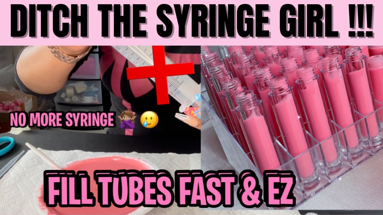 How to fill lipgloss tubes fast & ez | no syringe needed 🙅🏽‍♀️ | KESH THO
