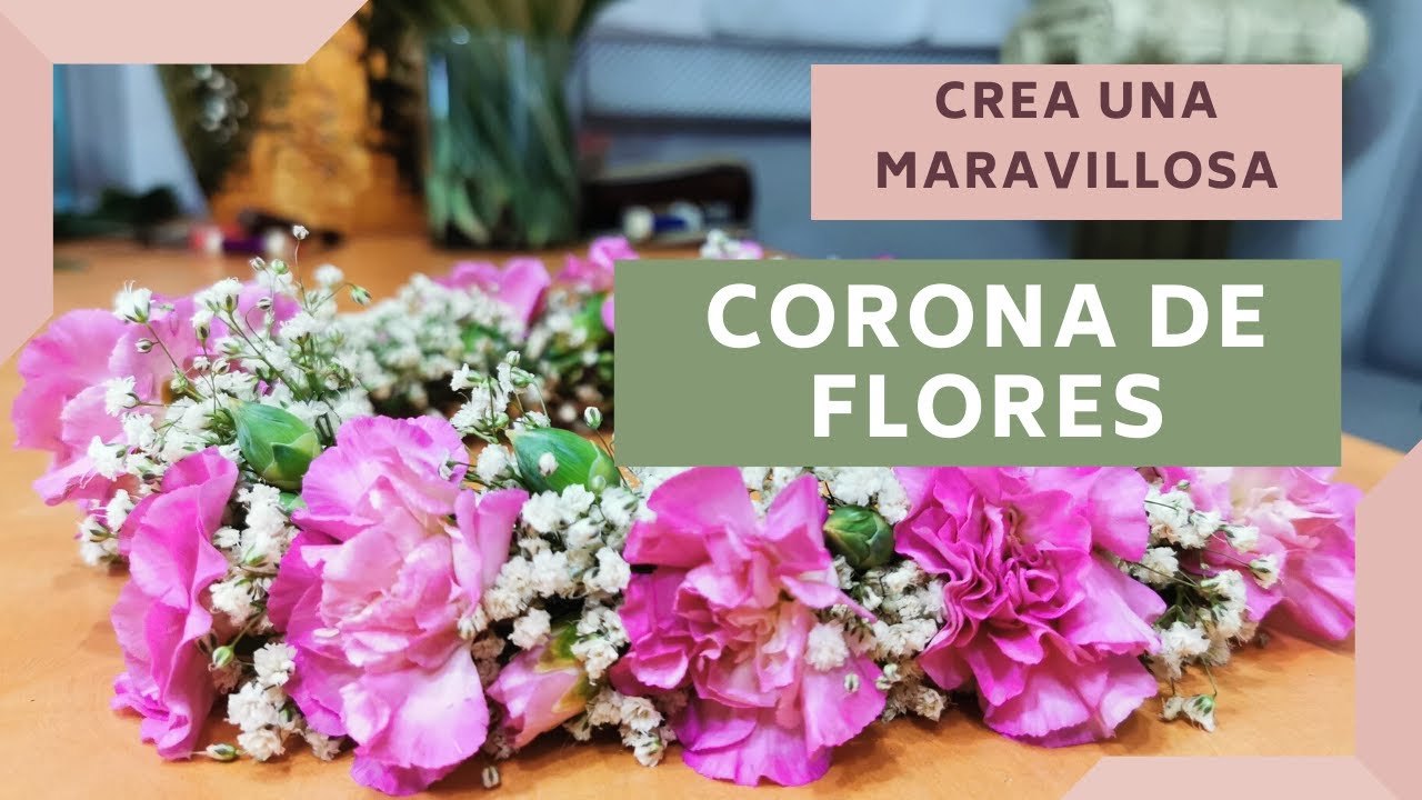 Como hacer una CORONA DE FLORES naturales para la cabeza 👑 / DIY Flower Crown