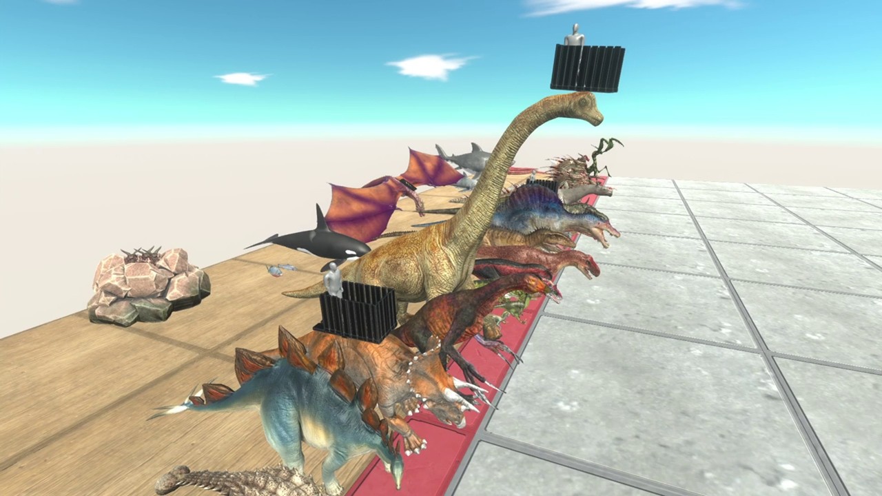Speed ​​race with ARBS units. Normal courses. Riding perspective! - Animal Revolt Battle Simulator