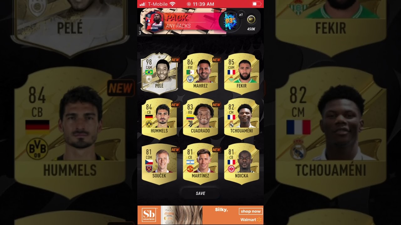 Got 98 Pel&eacute; on my Alt Account. MADFUT 23