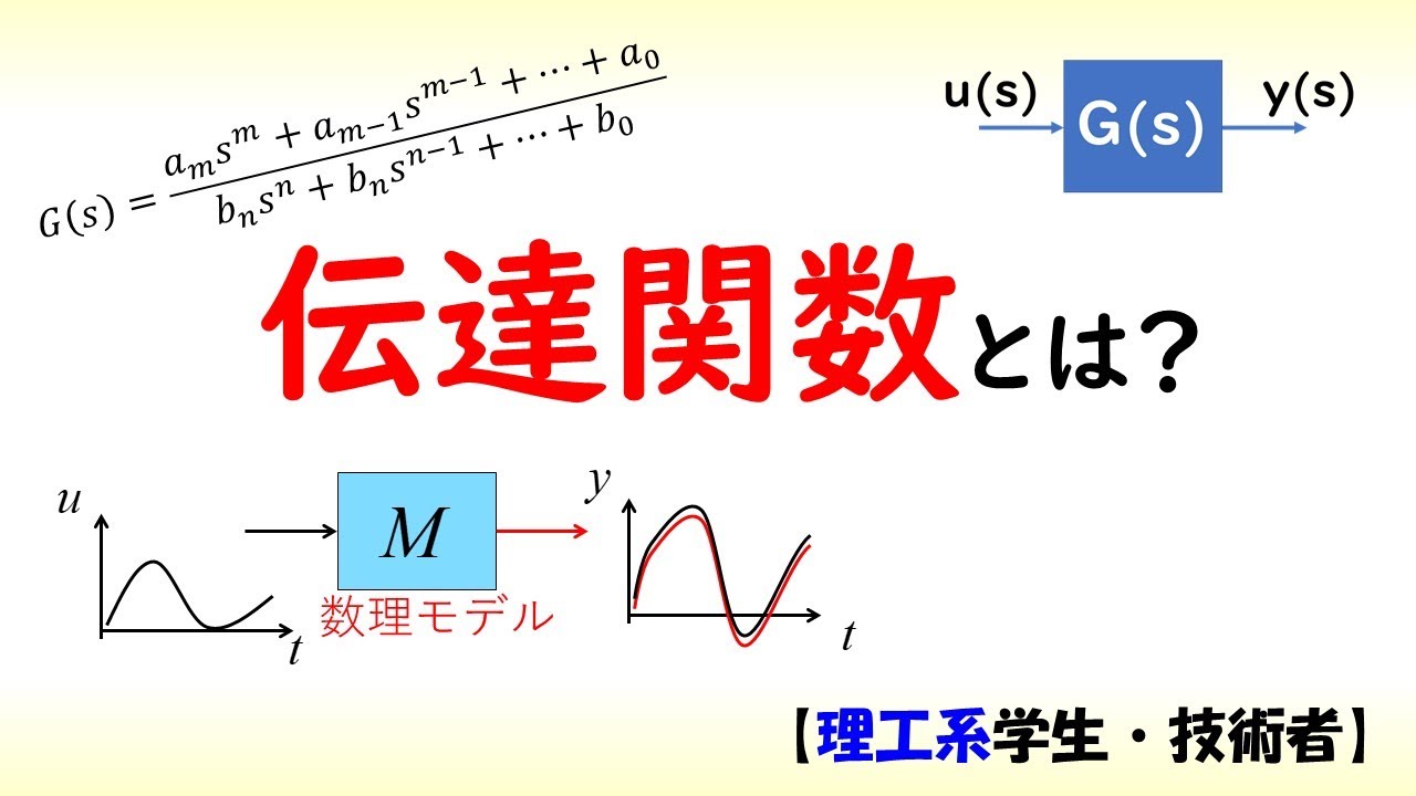 [制御] 伝達関数 part 1 (伝達関数とは？)【工学】✅