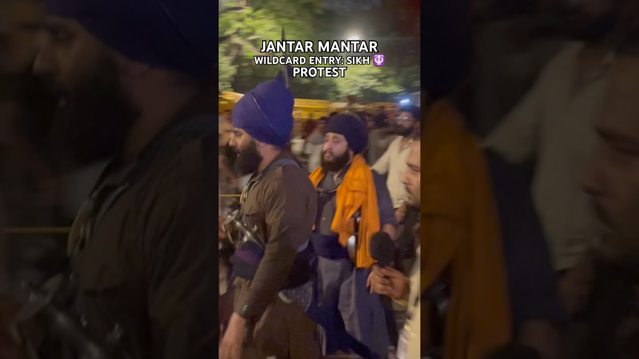 Jantar Mantar Nihang Singh 🪯 #nihangsingh #cjp #punjabi #shorts #protest #shortsfeed #trending