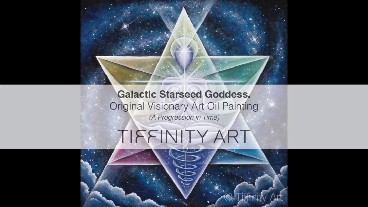 Visionary Art Painting Time Lapse: Galactic Starseed Goddess - by Tiffinity Art