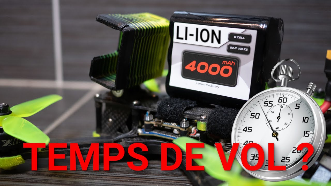 Drone FPV : Temps de vol d'un Nazgul5 V2 HD avec batterie li-ion 4000mAh