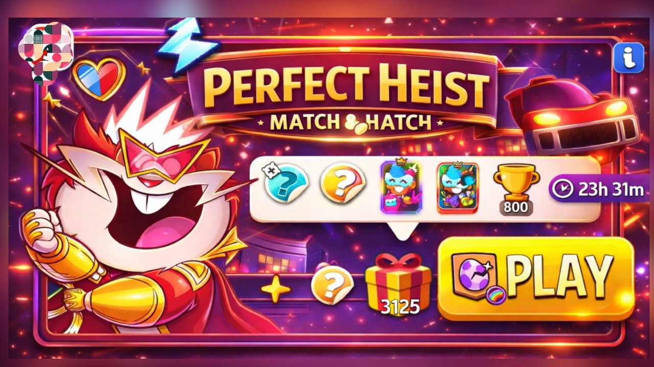 Match and hatch solo challenge|perfect heist|match masters