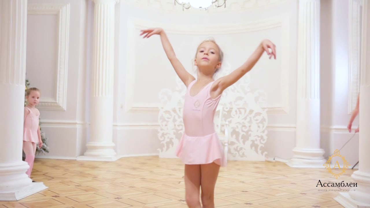 Little girl dances Swan Lake