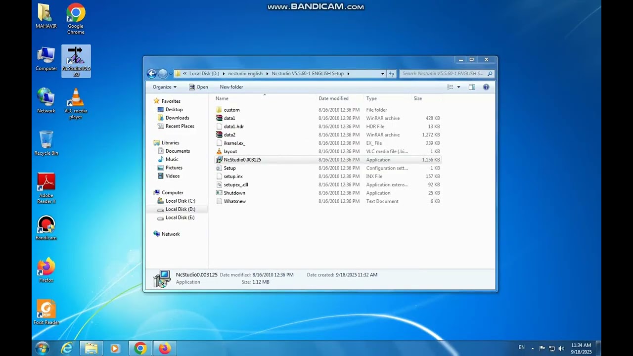 Installation of NC STUDIO Software 