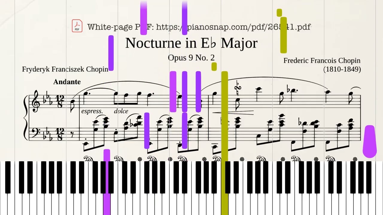 Nocturne In E♭ Major, Op.9 No.2 | Piano Tutorial [PDF + MIDI]
