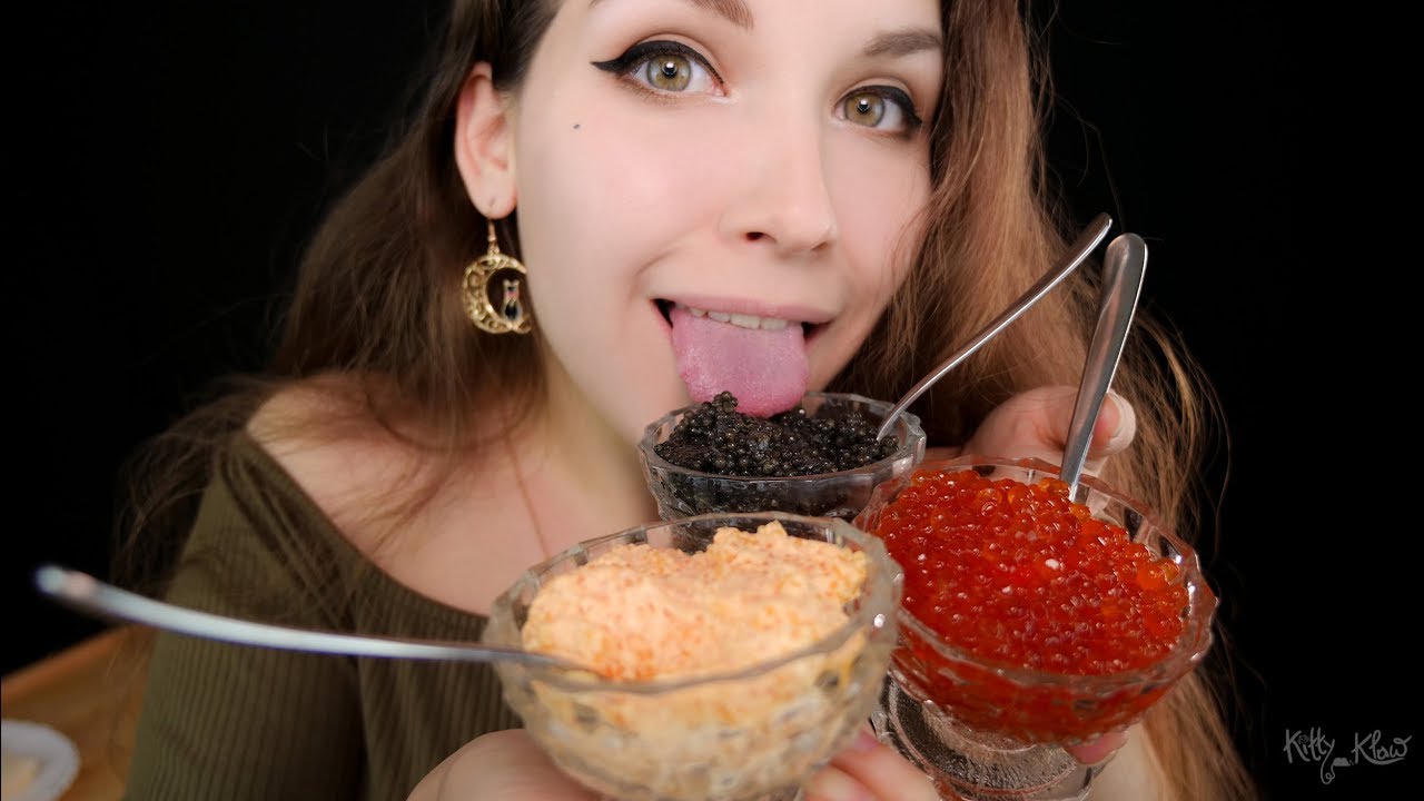 ASMR Caviar 🍣 (EATING SOUNDS) Mukbang  🥄 | АСМР 🍙 Итинг, поедание 🍨 Икра