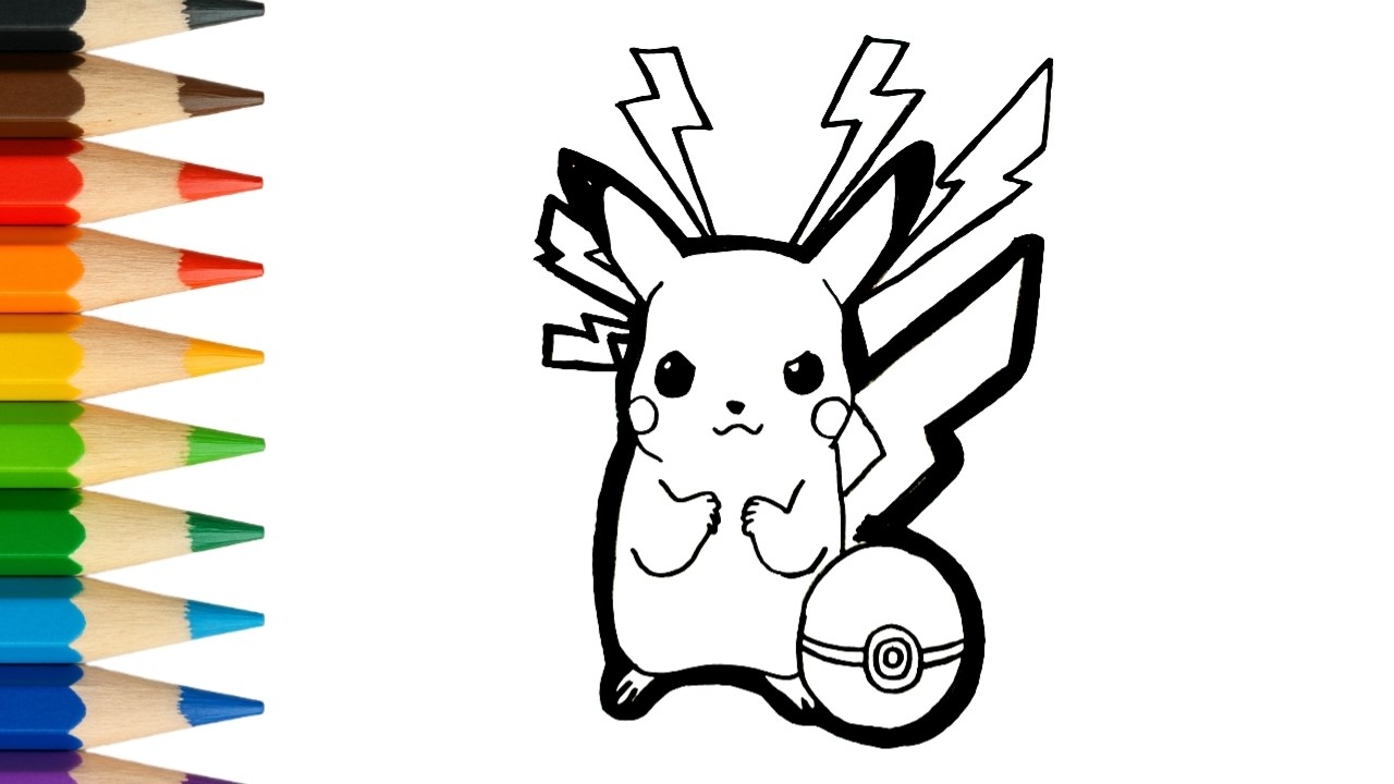 Pikachu Super Imut! 😍⚡ | Belajar Menggambar & Mewarnai Pokémon untuk Anak