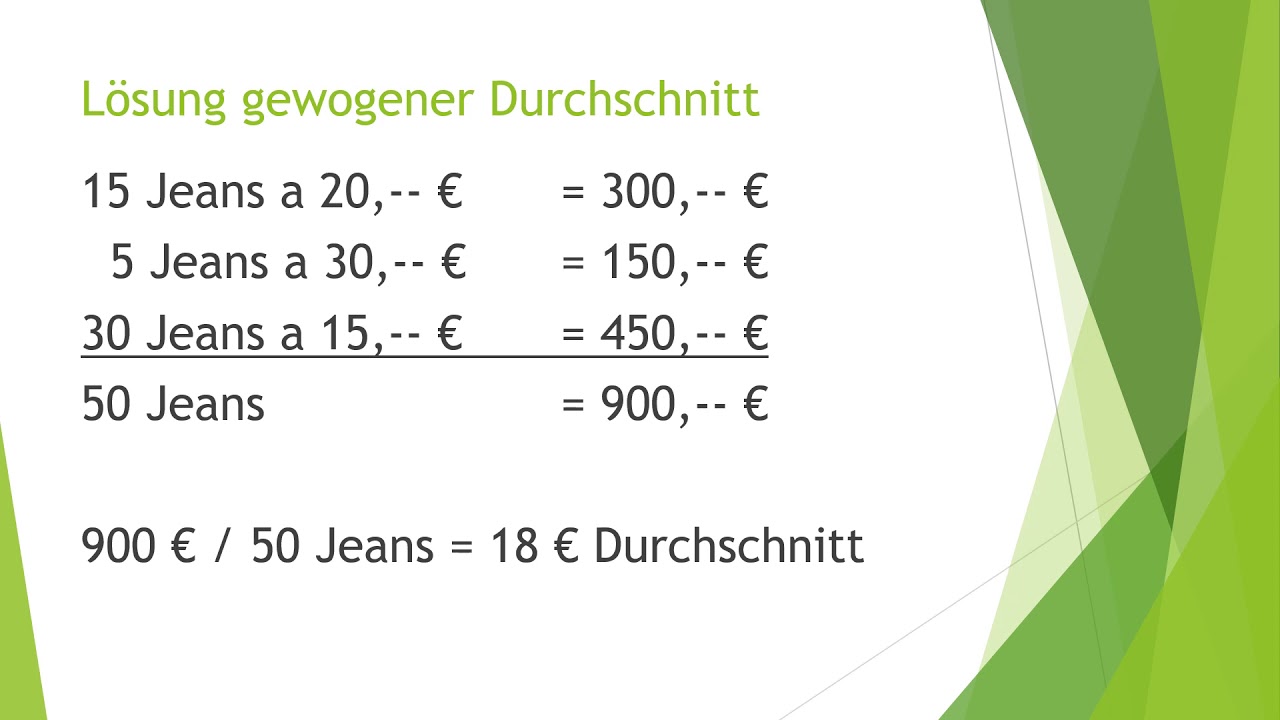 Durchschnitt mit Elmi einfach erkl&auml;rt