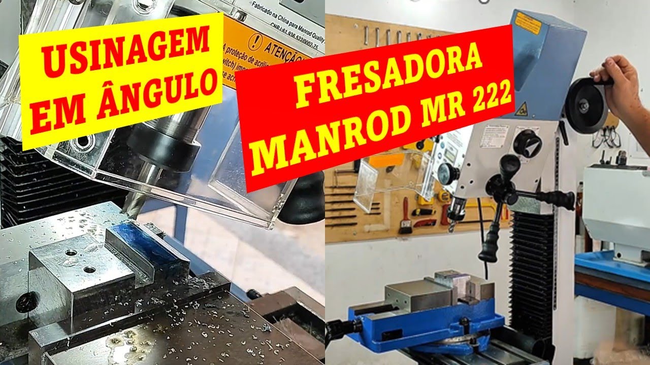 COMO USINAR EM ÂNGULO NA FRESADORA MANROD MR 222         #mundodamecanicaindustrial