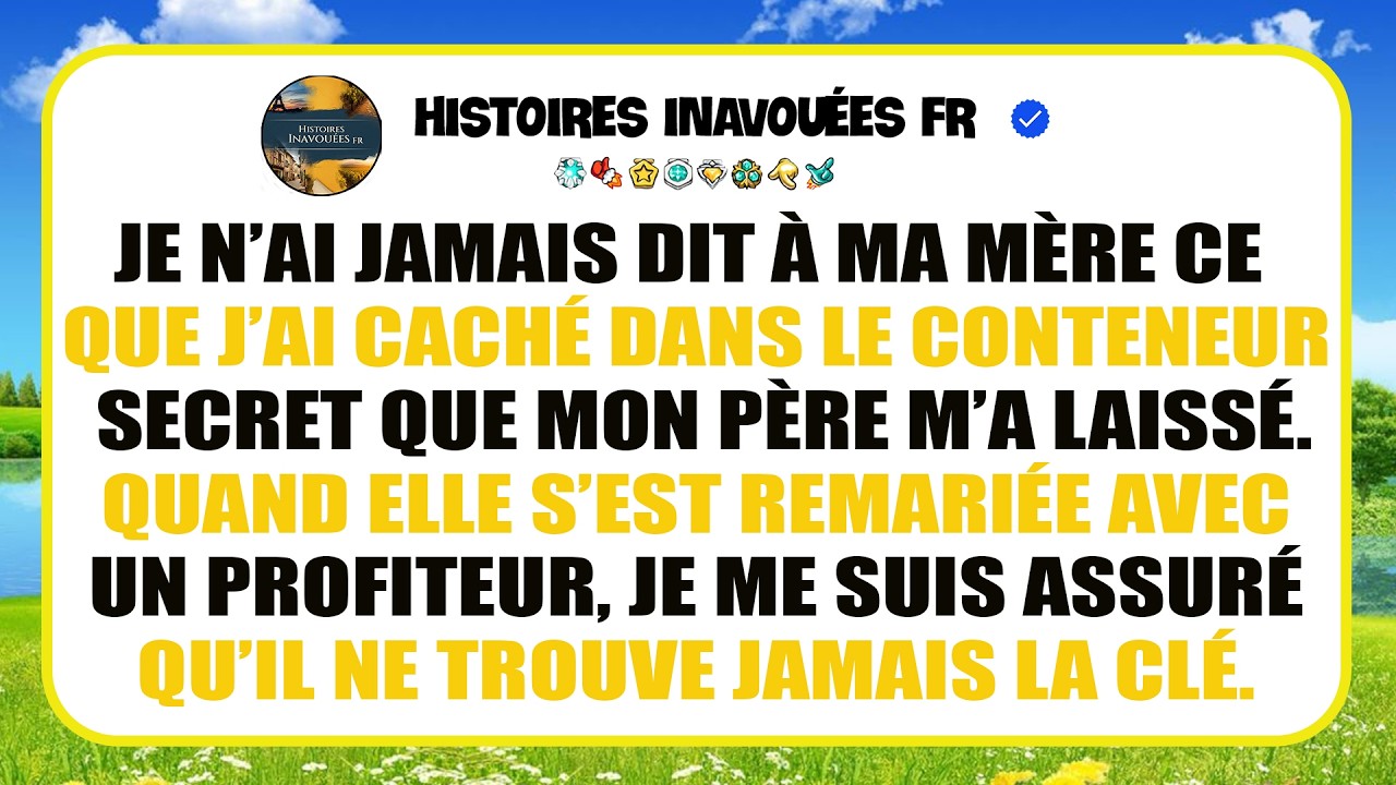 Je N’ai Jamais Révélé À Ma Mère Ce Que Cachait Le Conteneur De Mon Père ; Son Mari L’a Su Trop Tard