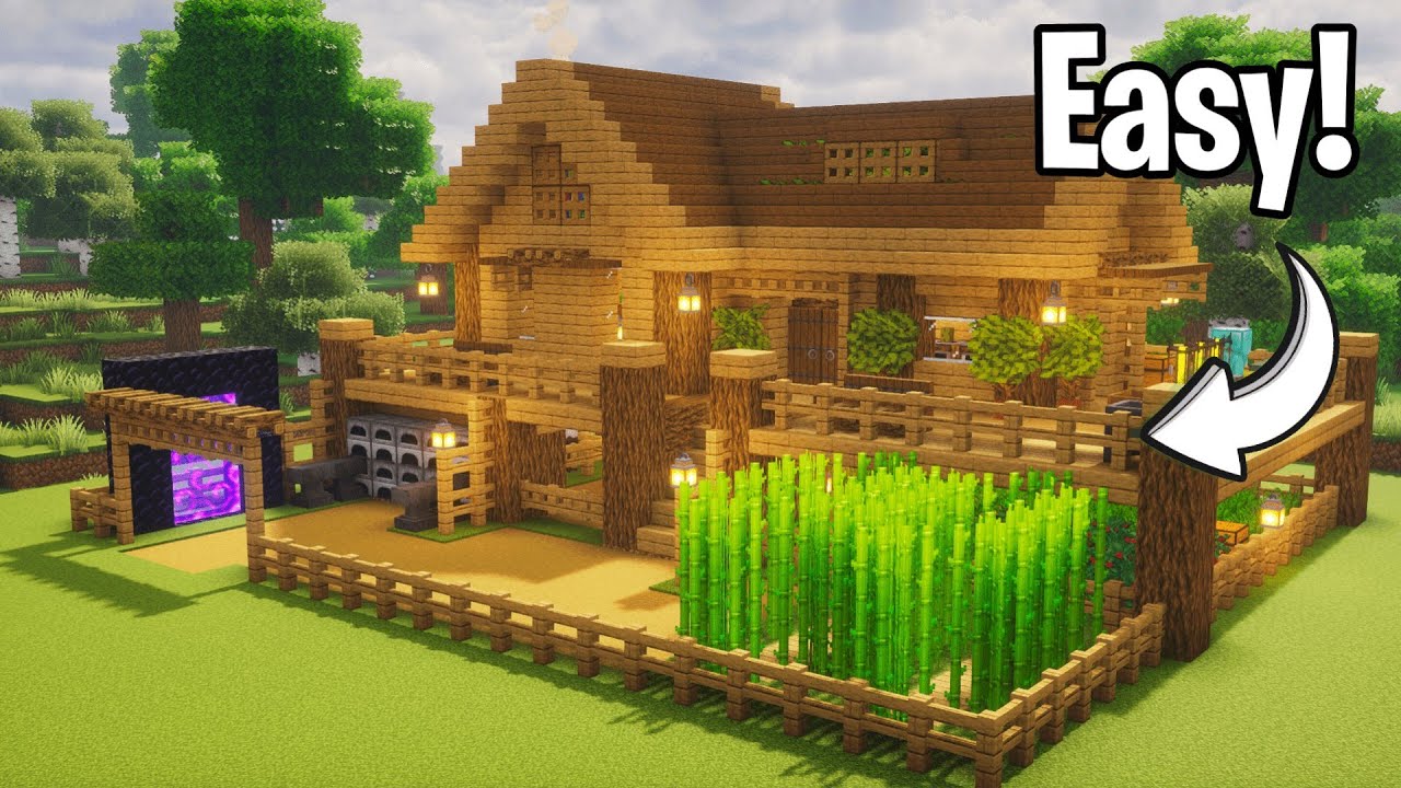 How to build the PERFECT Starter House in Minecraft 🏡✨ | Tutorial