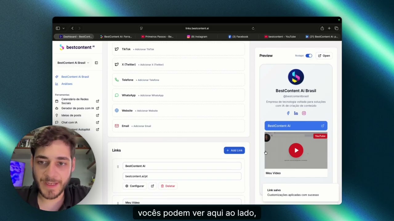 Como Criar um Link Clic&aacute;vel Para o Instagram | Tutorial GR&Aacute;TIS 2025 | Lan&ccedil;amento BestContent Links