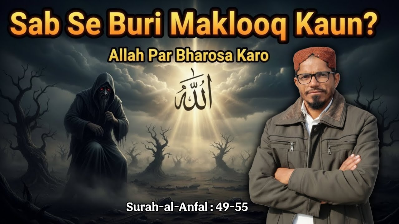 Munafiq Ka Anjaam aur Allah Par Tawakkul | Quran Tafseer Urdu | Surah Al-Anfal Ayat 49-55 |