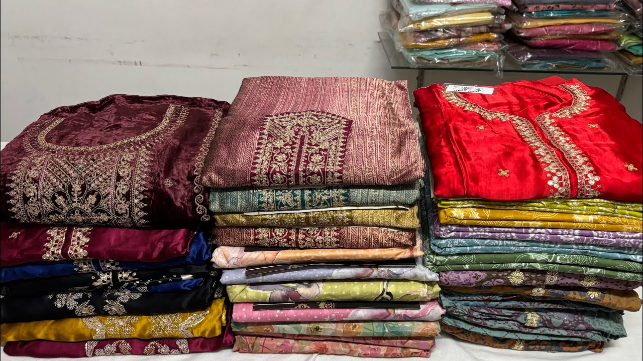 वेलवेट सूट || Gajji silk new design || cotton suits wow collection || 9643808424 (10/3/26) 