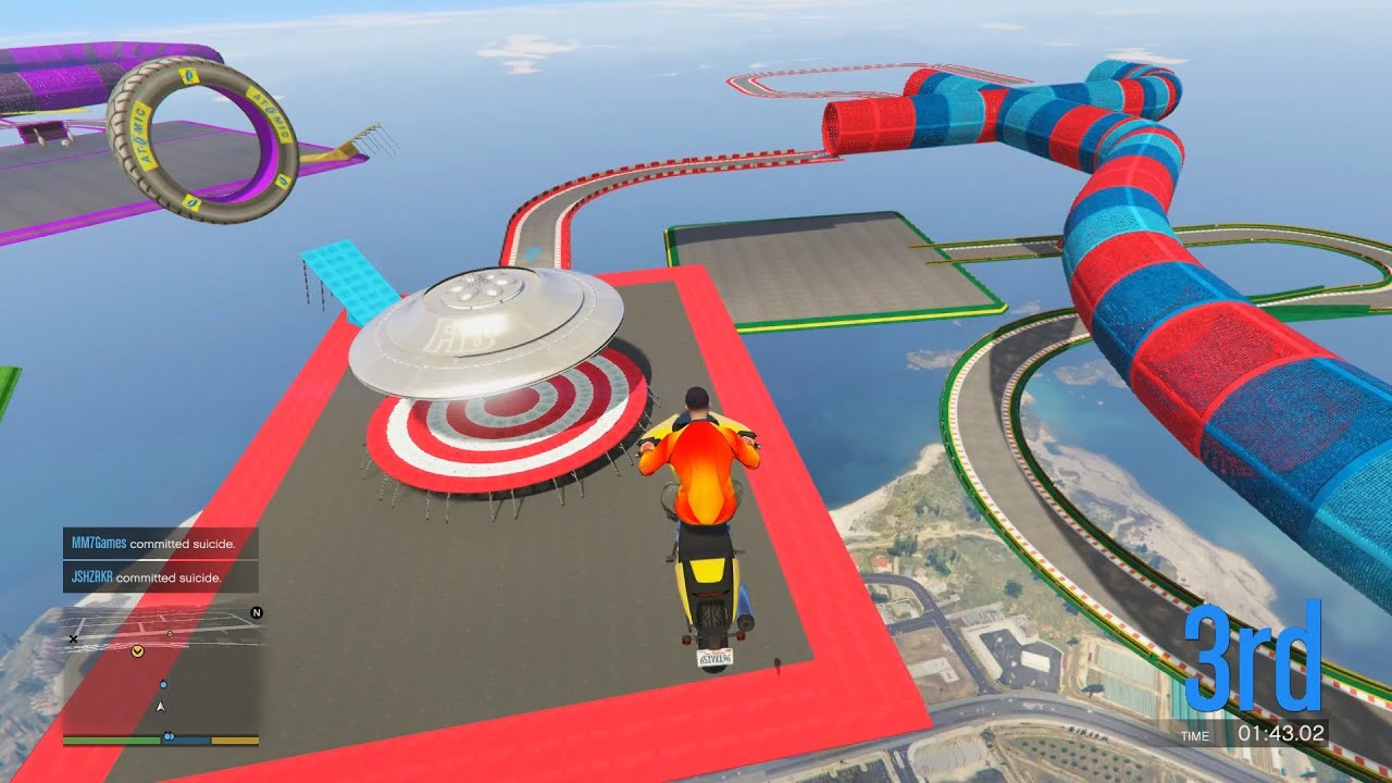 BIKE STUNT PARK! - GTA 5 Funny Moments #621