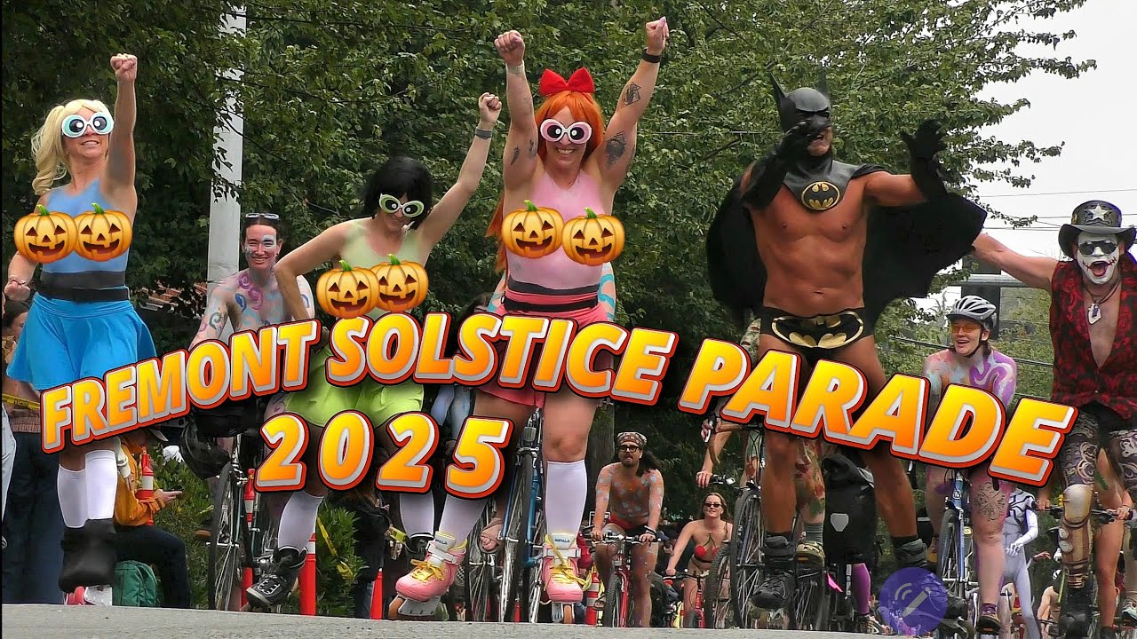 Shameless and Artistic Fremont Solstice Parade 2025 – Funny, Creative, Naked, Body Paint Festival.