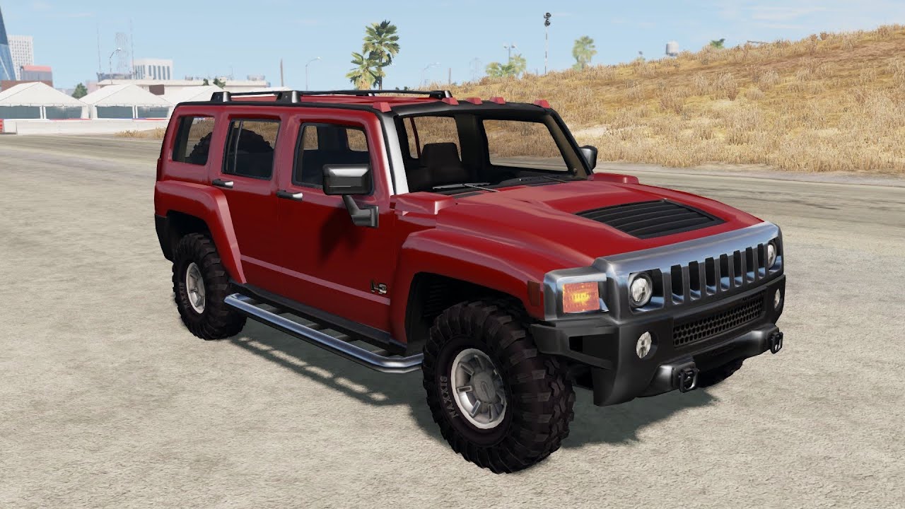 BeamNG.drive - Hummer H3 - Car Show Test Drive Crash . 4K 60fps.