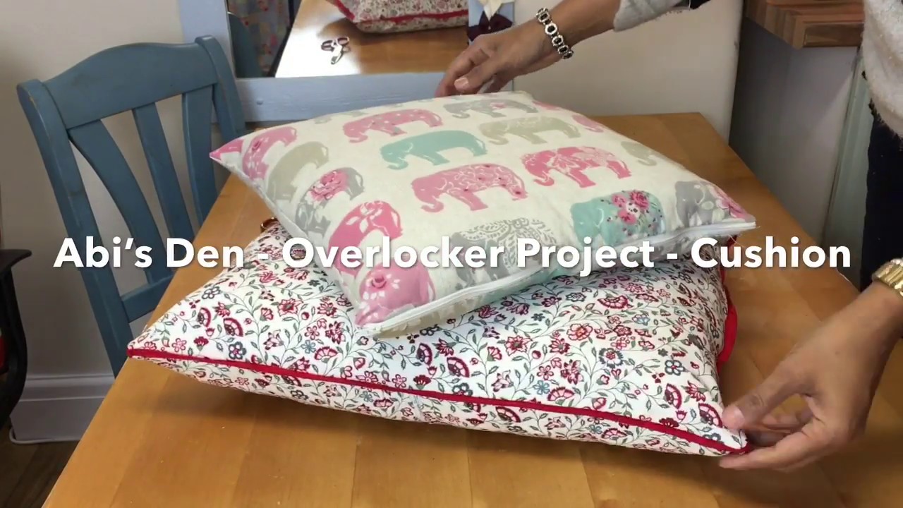 Overlocker Project - Zip Cushion with Piping - Sell at Craft Fair | Abi’s Den ✂️🧵🌸